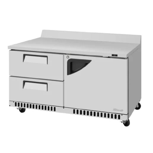 Turbo Air TWR-28SD-FB-N 27 1/2" Super Deluxe Worktop Refrigerator w/ (1) Section, 1 Solid Door, Front Breathing - Donut-Supplies.Com