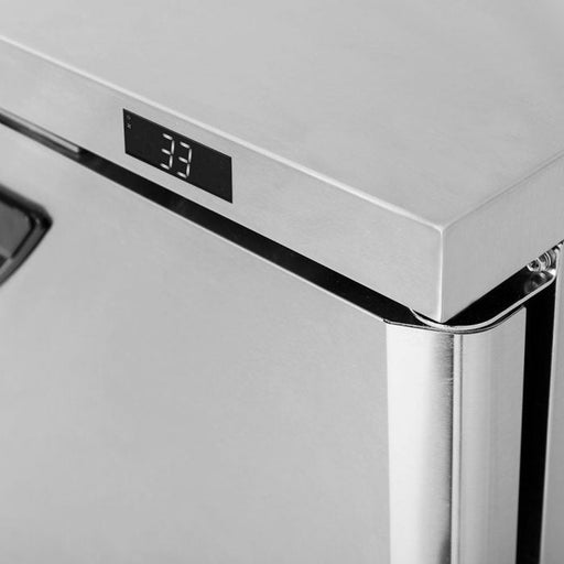 Turbo Air TWR-48SD-N 48 1/4" Super Deluxe Worktop Refrigerator w/ (2) Sections, 2 Solid Doors - Donut-Supplies.Com