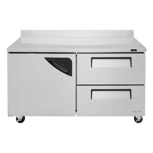 Turbo Air TWR-60SD-D2R-N 60 1/4" Super Deluxe Worktop Refrigerator w/ (2) Sections, 2 Drawers & 1 Solid Door - Donut-Supplies.Com