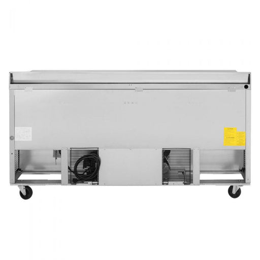 Turbo Air TWR-72SD-N 72 5/8" Super Deluxe Worktop Refrigerator w/ (3) Sections, 3 Solid Doors - Donut-Supplies.Com