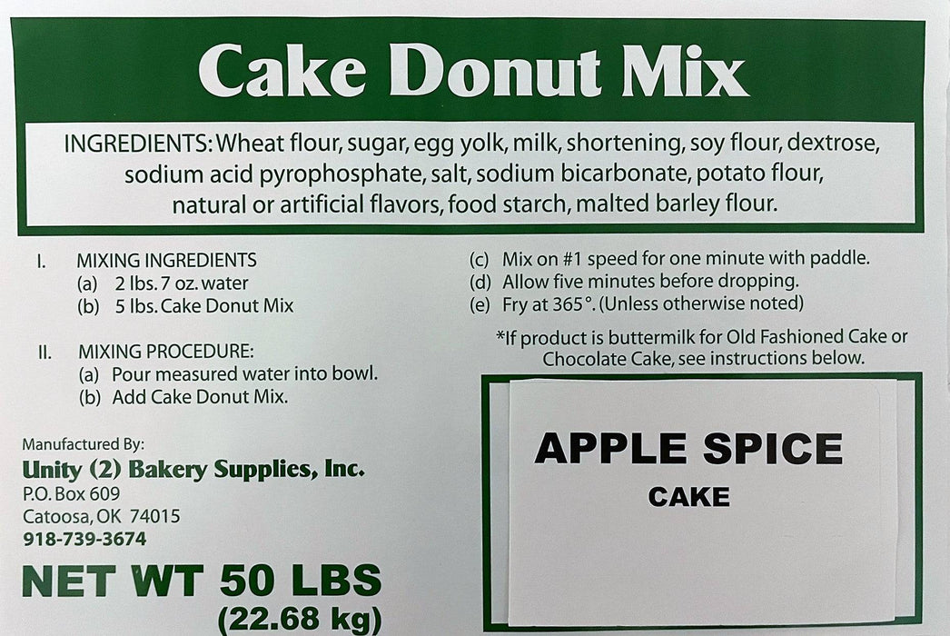 Sweet Apple Cider Donut Mix Free Sample- 5 pounds free you only pay shipping & handling - Donut-Supplies.Com