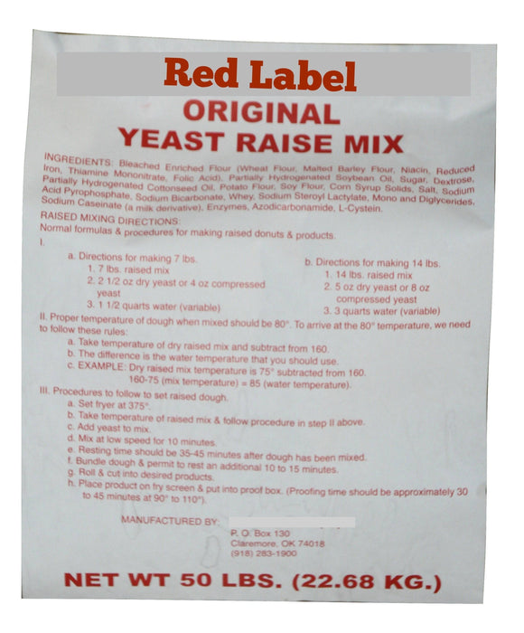 Red Label Raised Donut Mix Free Sample- 5 pounds Free you only pay for shipping & handling - Donut-Supplies.Com