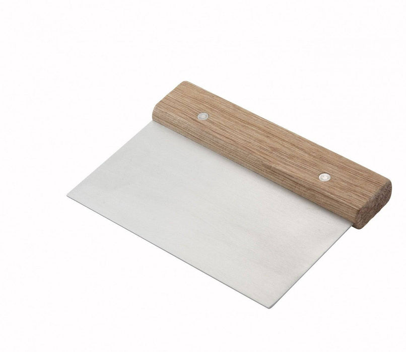Dough Scraper/Cutter with Wooden Handle - Winco - Donut-Supplies.Com