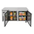 Turbo Air JUF-60-N J Series 60" Solid Door Undercounter Freezer w/ 2 Sections & Side Mounted Compressor - Donut-Supplies.Com