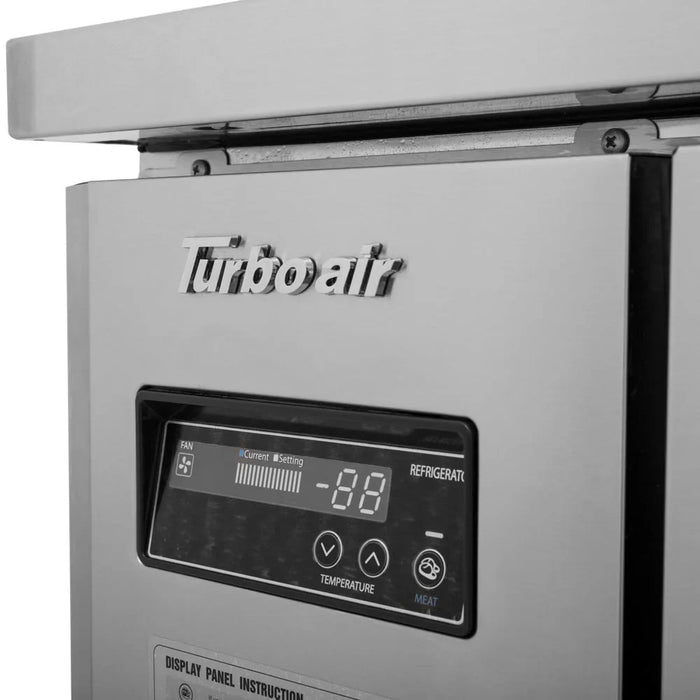 Turbo Air JUR-72S-N6 J Series 72" Narrow Depth Undercounter Refrigerator w/ 3 Sections, Solid Doors & Side Mounted Compressor - Donut-Supplies.Com