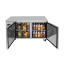Turbo Air JURF-60-N J Series 59 1/4" Dual Temperature Undercounter Refrigerator/Freezer w/ 2 Sections & Solid Doors - Donut-Supplies.Com