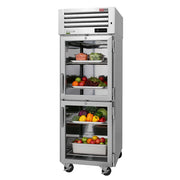 Turbo Air PRO-26-2R-G-PT-N 28 3/4" One Section Pass Thru Refrigerator, (4) Right Hinge Glass Doors, 115v - Donut-Equipment.com