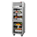 Turbo Air PRO-26-2R-GS-PT-N 28 3/4" One Section Pass Thru Refrigerator, (2) Glass Doors, (2) Solid Doors, Right Hinge, 115v - Donut-Equipment.com