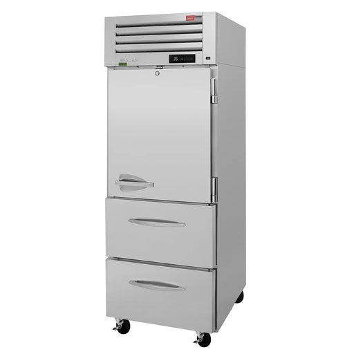 Turbo Air PRO-26R-D2-N 28 3/4" One Section Reach In Refrigerator - (1) Right Hinge Solid Door & (2) Drawers, 115v - Donut-Supplies.Com