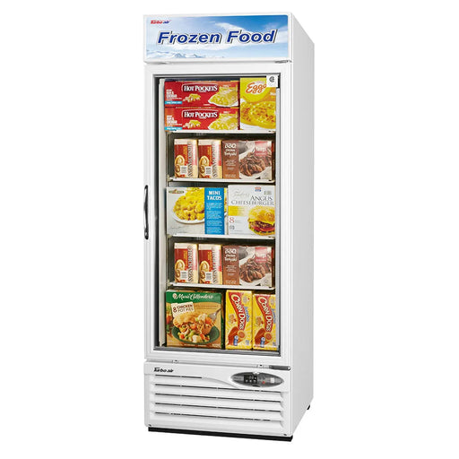 Turbo Air TGF-23F-N 27" One Section Display Freezer w/ Swing Door - Bottom Mount Compressor, White, 115v - Donut-Supplies.Com