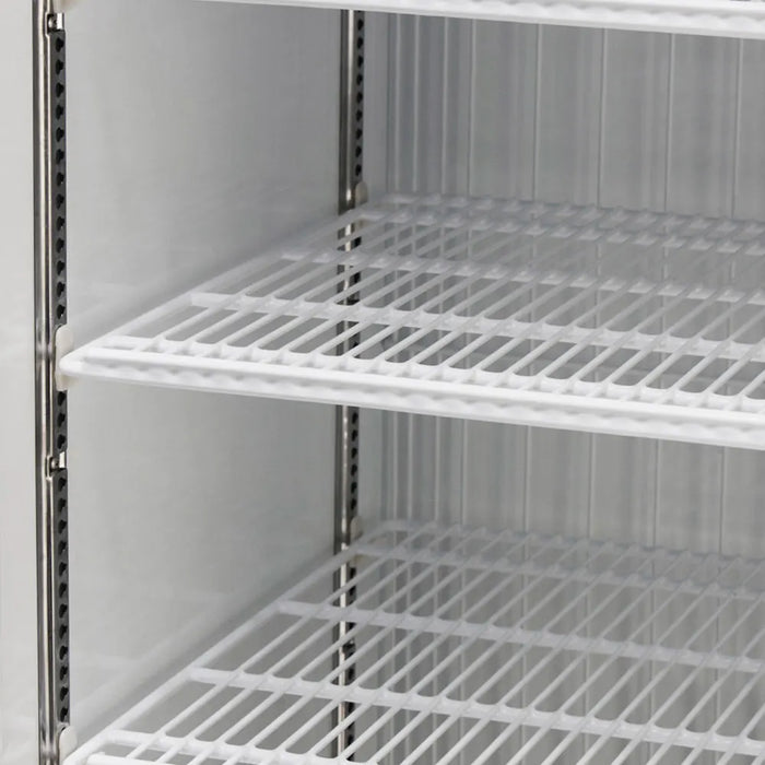 Turbo Air TGF-49FB-N 54 3/8" Two Section Display Freezer w/ Swing Doors - Bottom Mount Compressor, Black, 115v - Donut-Supplies.Com