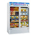 Turbo Air TGF-49F-N 54 3/8" Two Section Display Freezer w/ Swing Doors - Bottom Mount Compressor, White, 115v - Donut-Supplies.Com