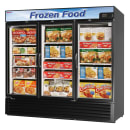 Turbo Air TGF-72FB-N 81 7/8" Three Section Display Freezer w/ Swing Doors - Bottom Mount Compressor, Black, 115v - Donut-Supplies.Com