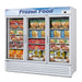 Turbo Air TGF-72F-N 81 7/8" Three Section Display Freezer w/ Swing Doors - Bottom Mount Compressor, White, 115v - Donut-Supplies.Com
