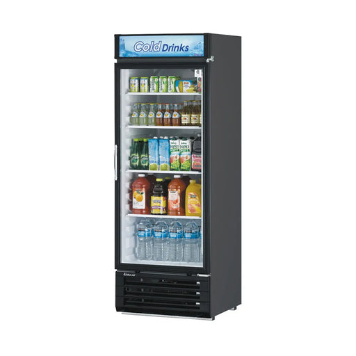 Turbo Air TGM-22RVB-N6 29" TGM Series One Section Glass Door Merchandiser - (1) Right Hinge Door, Black, 115v - Donut-Supplies.Com