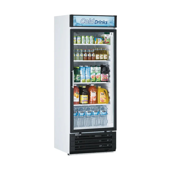 Turbo Air TGM-22RV-N6 29" TGM Series One Section Glass Door Merchandiser - (1) Right Hinge Door, White, 115v - Donut-Supplies.Com
