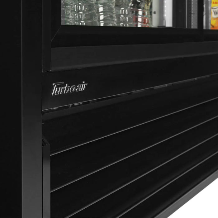 Turbo Air TGM-48RB-N 56" Series Two Section Glass Door Merchandiser - (2) Sliding Doors, Black, 115v - Donut-Supplies.Com