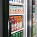 Turbo Air TGM-48RB-N 56" Series Two Section Glass Door Merchandiser - (2) Sliding Doors, Black, 115v - Donut-Supplies.Com