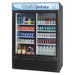 Turbo Air TGM-48RB-N 56" Series Two Section Glass Door Merchandiser - (2) Sliding Doors, Black, 115v - Donut-Supplies.Com
