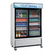 Turbo Air TGM-48R-N 56" Series Two Section Glass Door Merchandiser - (2) Sliding Doors, White, 115v - Donut-Supplies.Com