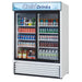 Turbo Air TGM-48R-N 56" Series Two Section Glass Door Merchandiser - (2) Sliding Doors, White, 115v - Donut-Supplies.Com