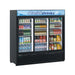 Turbo Air TGM-69RB-N 78" Black Three Section Glass Door Merchandiser Refrigerator – (3) Swing Doors, LED Lighting, 115v - Donut-Supplies.Com