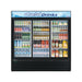 Turbo Air TGM-69RB-N 78" Black Three Section Glass Door Merchandiser Refrigerator – (3) Swing Doors, LED Lighting, 115v - Donut-Supplies.Com