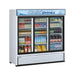Turbo Air TGM-69R-N 78" White Three Section Glass Door Merchandiser Refrigerator – (3) Swing Doors, LED Lighting, 115v - Donut-Supplies.Com