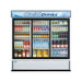 Turbo Air TGM-69R-N 78" White Three Section Glass Door Merchandiser Refrigerator – (3) Swing Doors, LED Lighting, 115v - Donut-Supplies.Com