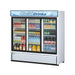 Turbo Air TGM-69R-N 78" White Three Section Glass Door Merchandiser Refrigerator – (3) Swing Doors, LED Lighting, 115v - Donut-Supplies.Com
