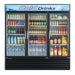 Turbo Air TGM-72RSB-N 78" Series Three Section Glass Door Merchandiser - (3) Left/Right Hinge Doors, Black, 115v - Donut-Supplies.Com