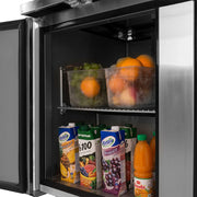 Turbo Air TWR-48SD-N 48 1/4" Super Deluxe Worktop Refrigerator w/ (2) Sections, 2 Solid Doors - Donut-Equipment.com