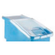 Faribo P441 C/A Sloped Front Mobile Ingredient Bin, 30"L x 13"W x 29"H, Ingredient Bin/Cover/Frame, 150 LBS Sugar / 112 LBS Flour, 19 Gallon - Donut-Supplies.Com