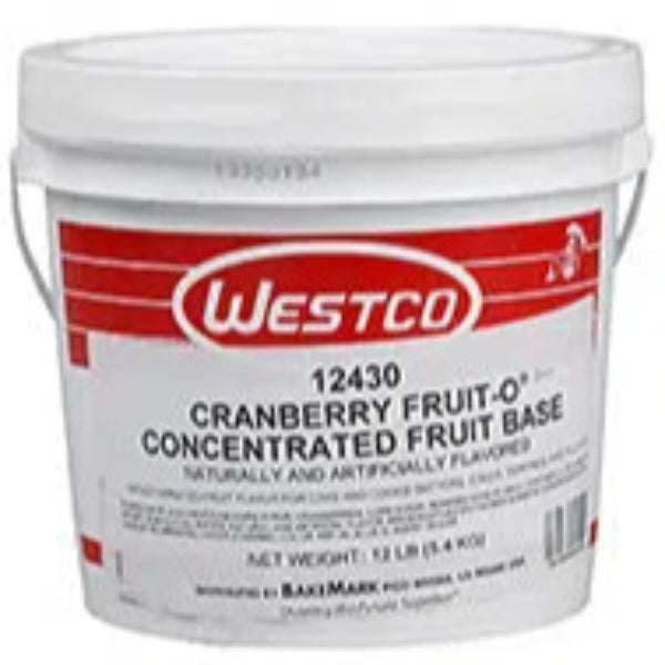 Westco Cranberry Fruit-O Concentrate Icing Fruit 12#