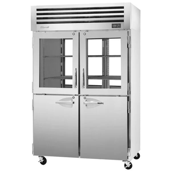 Turbo Air PRO-50R-GSH-PT-N Pro Series 52" Glass / Solid Half Door Pass-Through Refrigerator - Donut-Equipment.com
