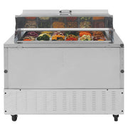 Turbo Air TST-48SD-18-N-DS 48" 2 Door Mega Top Dual Sided Refrigerated Sandwich Prep Table - Donut-Equipment.com