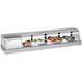Turbo Air SAK-60L-N 60" Stainless Steel Curved Glass Refrigerated Display/Sushi Case - Left Side Compressor - Donut-Supplies.Com