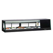 Turbo Air SAS-70R-N 70" Straight Glass Refrigerated Food/Sushi Case - Right Side Compressor - Donut-Equipment.com