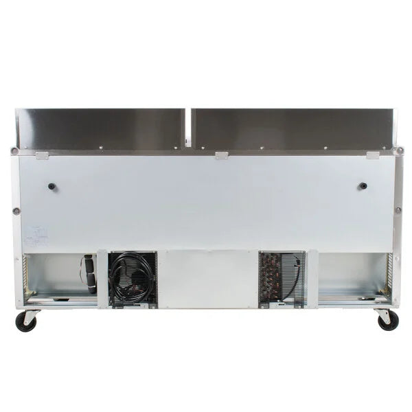 Turbo Air MST-72-N M3 Series 72" 3 Door Stainless Steel Refrigerated Sandwich Prep Table - Donut-Equipment.com