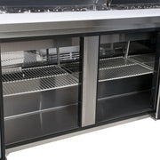 Turbo Air MST-72-N M3 Series 72" 3 Door Stainless Steel Refrigerated Sandwich Prep Table - Donut-Equipment.com