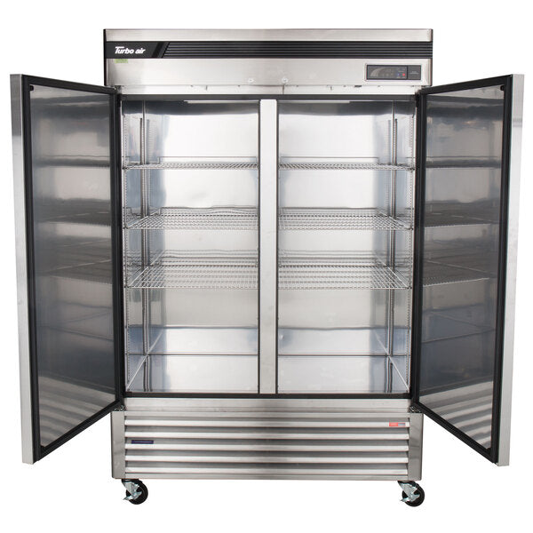 Turbo Air TSR-49SD-N6 Super Deluxe 54" Bottom Mounted Solid Door Reach-In Refrigerator with LED Lighting - Donut-Supplies.Com