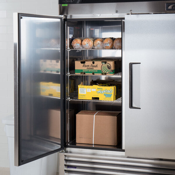 Turbo Air TSR-49SD-N6 Super Deluxe 54" Bottom Mounted Solid Door Reach-In Refrigerator with LED Lighting - Donut-Supplies.Com
