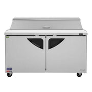 Turbo Air TST-60SD-N 60" Super Deluxe 2 Door Refrigerated Sandwich Prep Table - Donut-Equipment.com