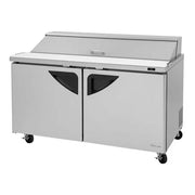 Turbo Air TST-60SD-N 60" Super Deluxe 2 Door Refrigerated Sandwich Prep Table - Donut-Equipment.com