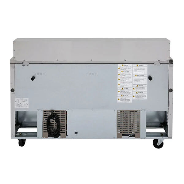 Turbo Air TST-60SD-N 60" Super Deluxe 2 Door Refrigerated Sandwich Prep Table - Donut-Equipment.com