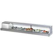 Turbo Air SAK70L-N 70" Stainless Steel Curved Glass Refrigerated Sushi Case - Left Side Compressor - Donut-Equipment.com
