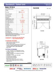 Turbo Air PST-60-N 60 1/4" PRO Series Sandwich/Salad Prep Table w/ Refrigerated Base, 115v - Donut-Equipment.com
