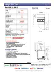 Turbo Air PST-28-12-N 27 1/2" PRO Series Mega Top Sandwich/Salad Prep Table w/ Refrigerated Base - Donut-Equipment.com