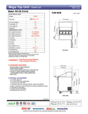 Turbo Air PST-28-12-N-CL 27 1/2" PRO Series Mega Top Sandwich/Salad Prep Table w/ Refrigerated Base - Donut-Equipment.com