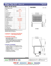Turbo Air PST-48-18-N-GL 48 1/4" PRO Series Mega Top Sandwich/Salad Prep Table w/ Refrigerated Base - Donut-Equipment.com